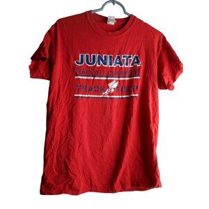 Red Gildan Graphic T Shirt Sz M  Juniata Track Field 2017 Champions Cotton